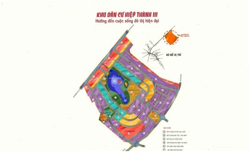 Mặt bằng tổng thể Khu Dân Cư Hiệp Thành III