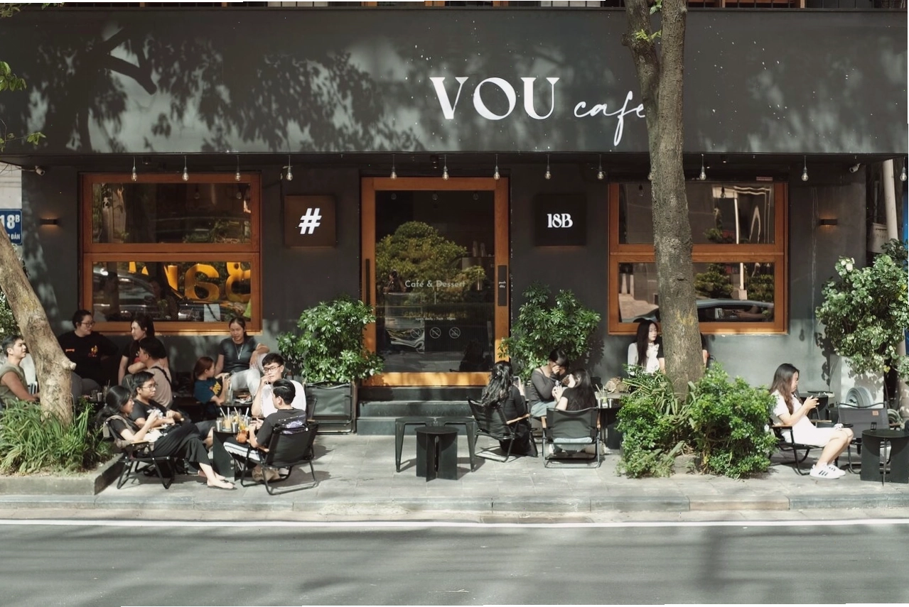 Mặt tiền ấn tượng của Vou Cafe Tông Đản