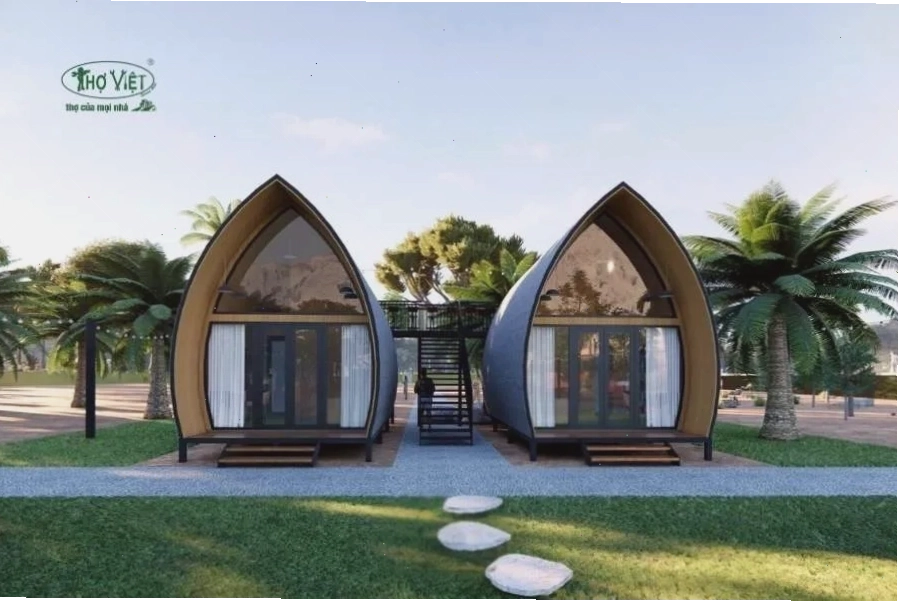 Mẫu nhà bungalow đẹp, mang phong cách nghỉ dưỡng gần gũi thiên nhiên
