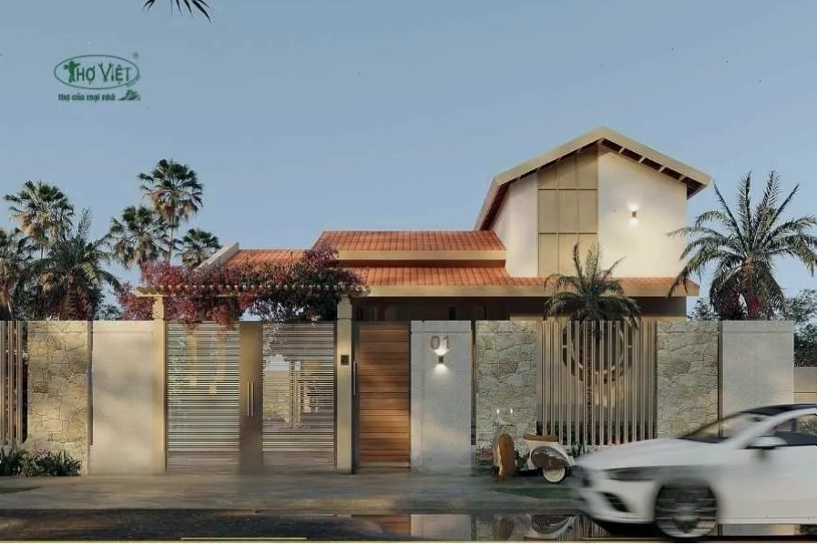 Mẫu nhà homestay đẹp 2 tầng với lối kiến trúc độc đáo