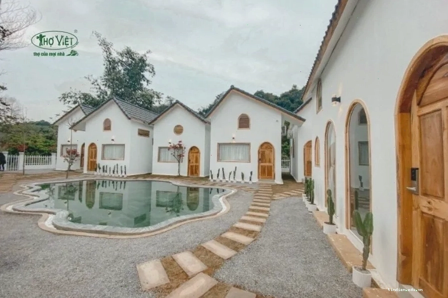 Mẫu nhà homestay đẹp theo phong cách tối giản, chú trọng công năng và sự gọn gàng