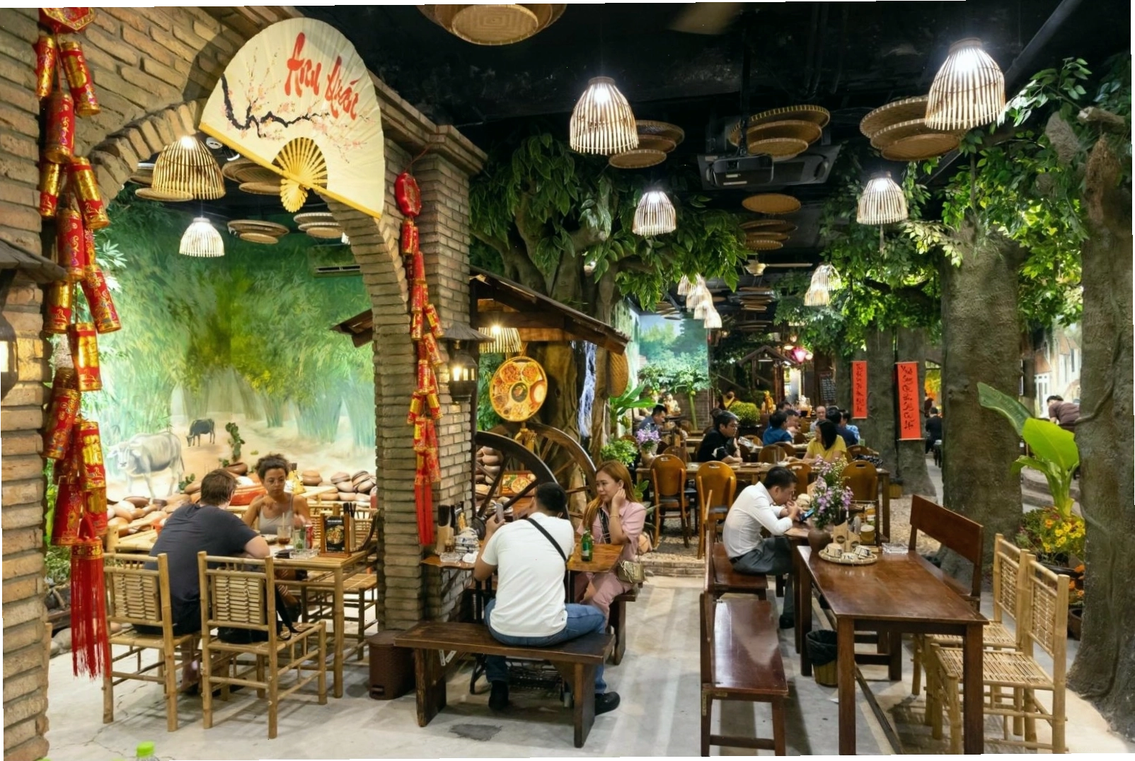 Mẫu thiết kế nhà hàng sân vườn truyền thống Bắc Bộ