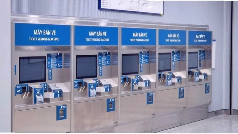 Máy bán vé tự động hiện đại trên tàu điện Bến Thành Suối Tiên