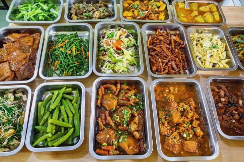 Menu của Quán chay An Bình đa dạng, trình bày bắt mắt