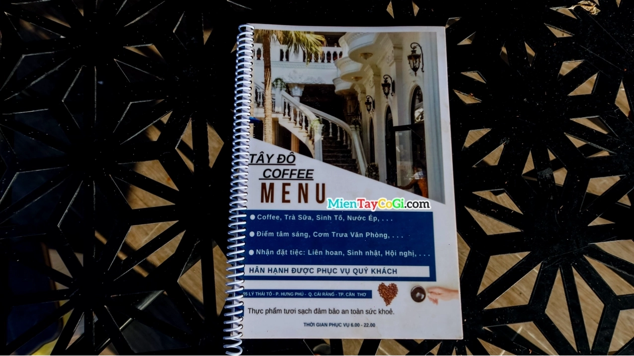 Menu đa dạng các món ăn và thức uống tại Nhà hàng Tây Đô