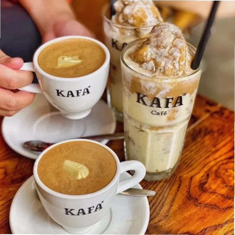 Menu Kafa Cafe với các món trà đặc sản độc đáo