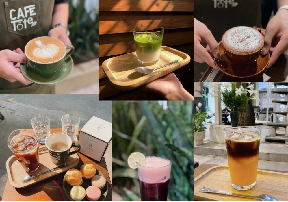 Menu quán đa dạng các loại đồ uống