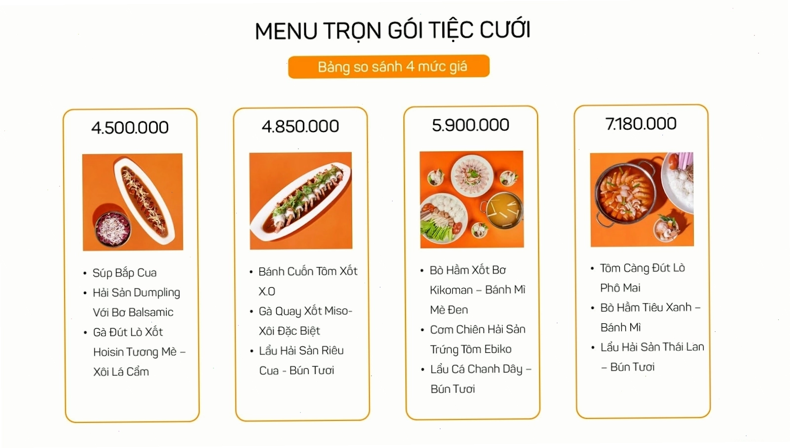 Menu trọn gói hấp dẫn tại Asiana Plaza