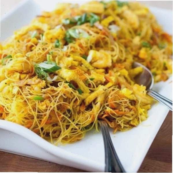 Miến xào Singapore lạ miệng