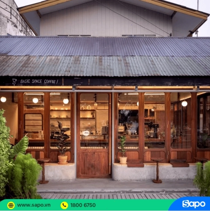 Mô hình quán cafe kết hợp nhà ở tiết kiệm chi phí mặt bằng