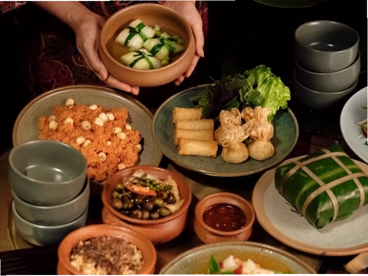 Món ăn chay được trình bày đẹp mắt