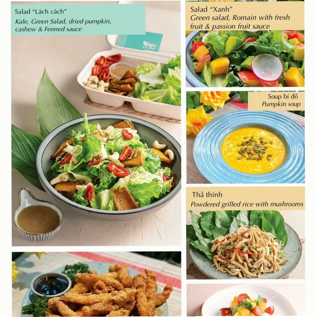 Món ăn hấp dẫn tại Vejo - The Vege Journey