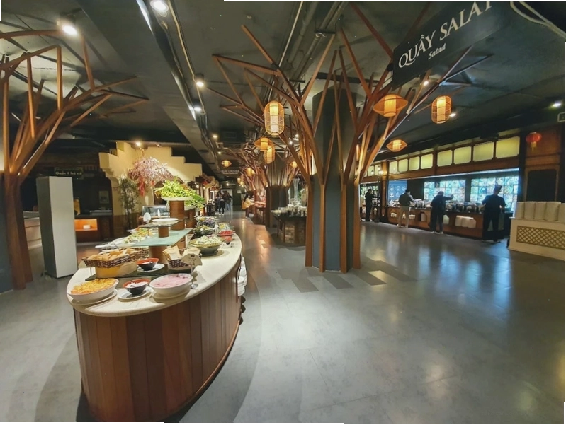 Món nướng hấp dẫn tại buffet Sen Tây Hồ