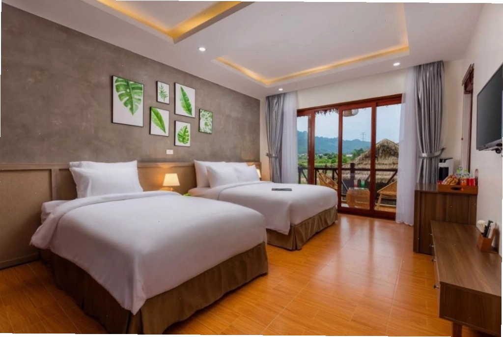 Một căn villa Mộc Châu với hồ bơi xanh mát