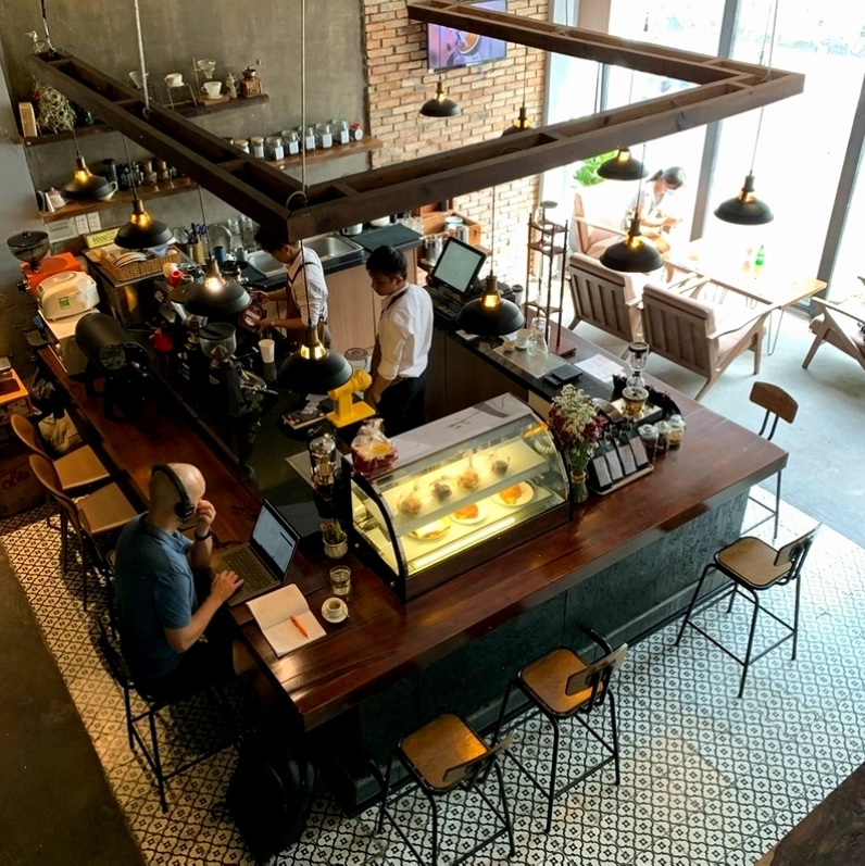 Một góc làm việc yên tĩnh tại quán cafe Thảo Điền