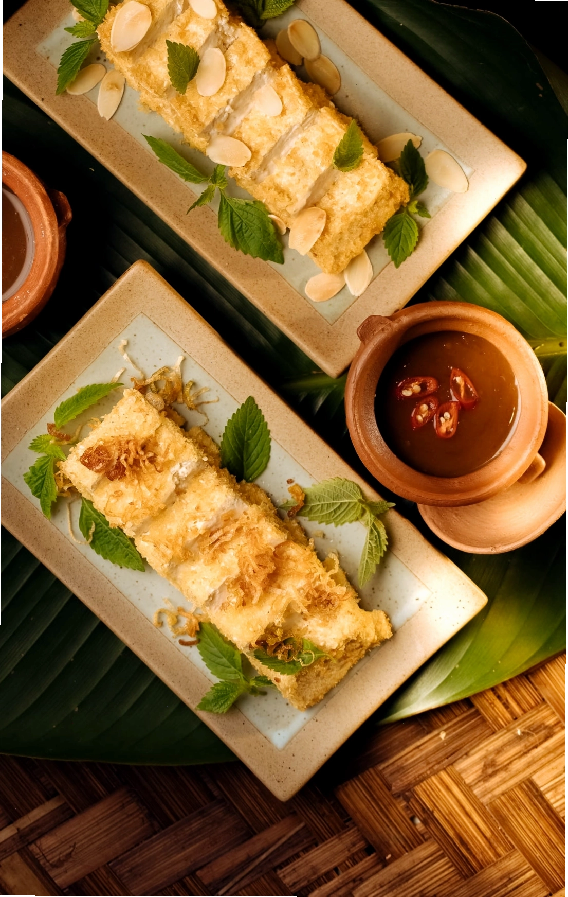 Một góc trang trí tinh tế tại nhà hàng chay Lý Thường Kiệt