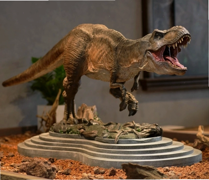 Một góc trưng bày mô hình khủng long tại Saurus Coffee & Gallery