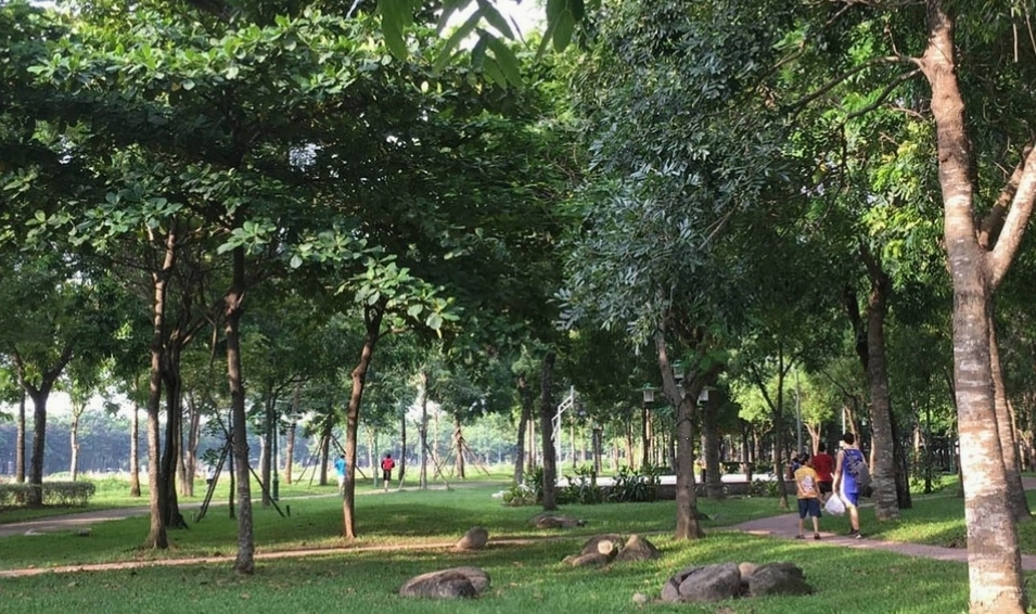 Một góc yên tĩnh tại Công viên Celadon City