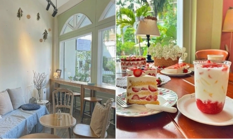 Một ly cà phê hấp dẫn tại Gateau de Blanc Dessert & Cafe