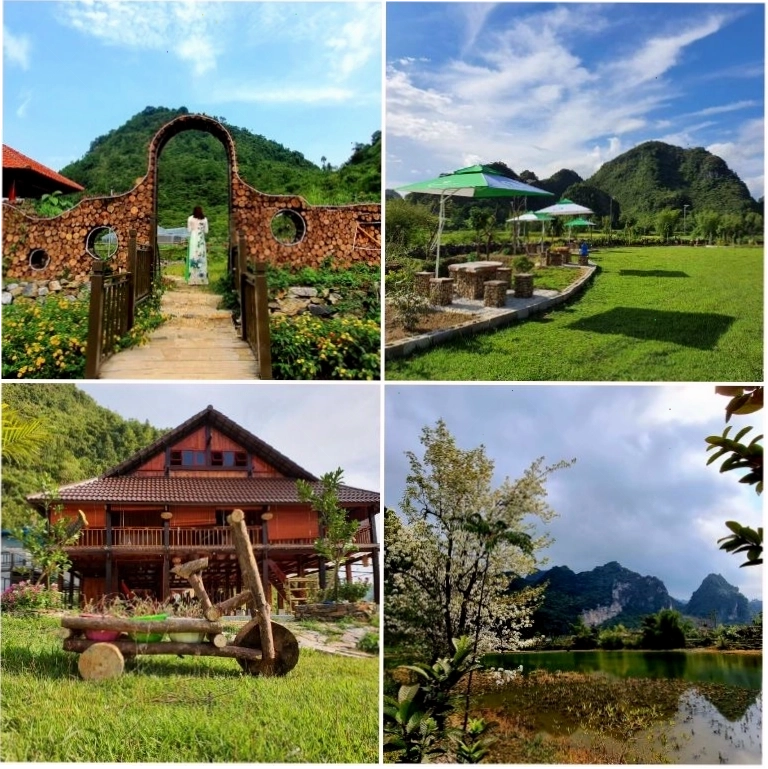 Nasan Green Farm Homestay Bản Giốc tích hợp giải trí, nhà hàng, cafe