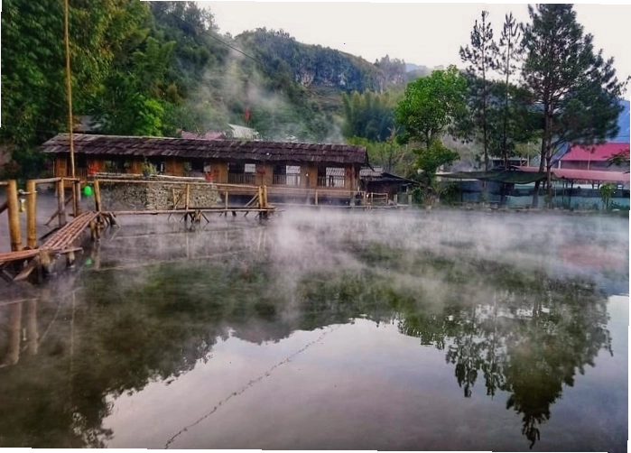 Nguồn khoáng nóng dồi dào tại Ngọc Chiến