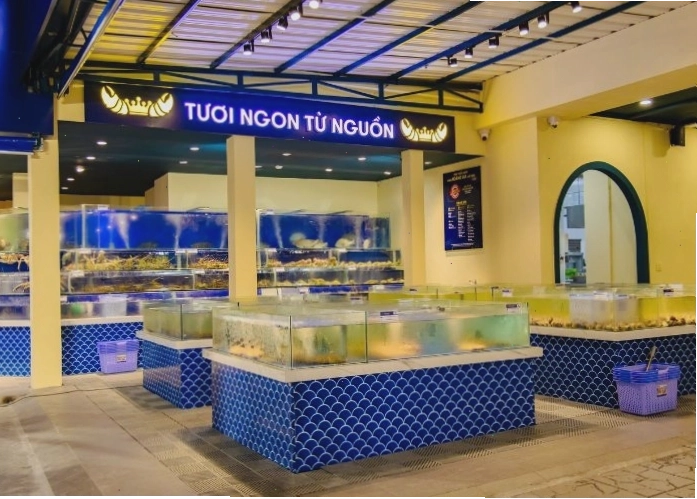 Nguyên liệu tươi ngon tại Hải Sản Hoàng Gia Mũi Né