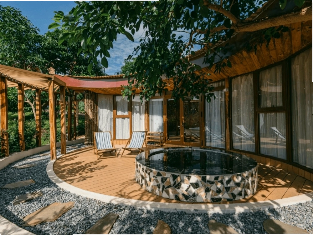 Nhà Bên Rừng U Lesa Sóc Sơn với bể bơi riêng chill