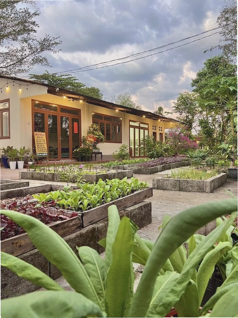 Nhà gỗ nhỏ xinh giữa vườn cây tại Moon Garden Homestay