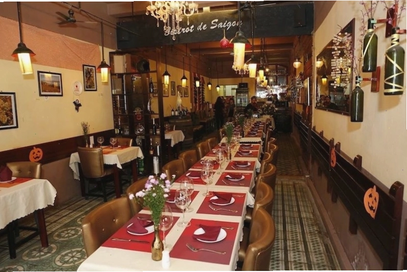 Nhà hàng Bistrot De Saigon với không gian đậm chất Pháp