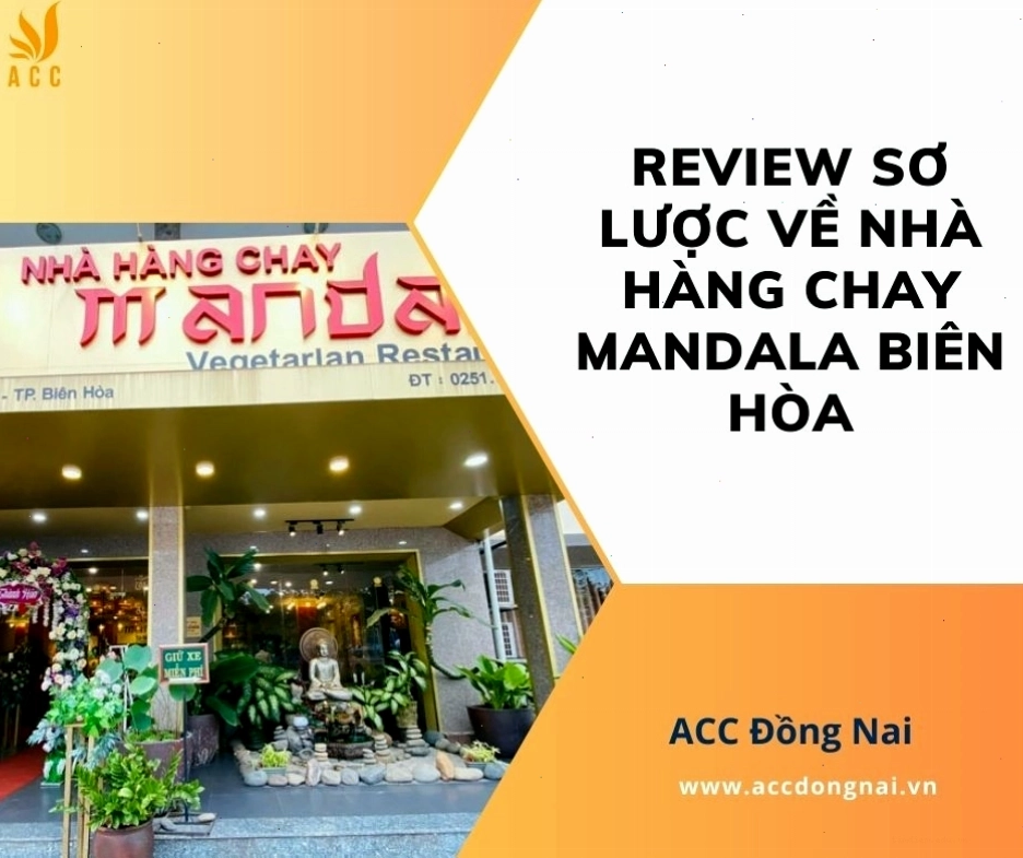 Nhà hàng Chay Mandala Biên Hòa nổi bật với không gian xanh mát và món ăn chay hấp dẫn