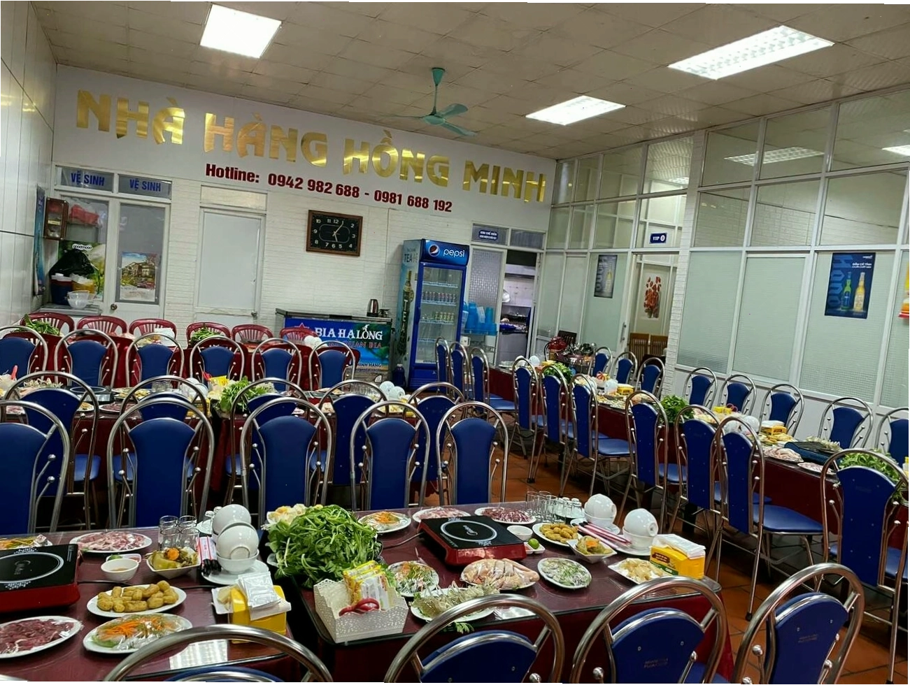 Nhà hàng Hồng Minh Hạ Long với không gian thoáng đãng