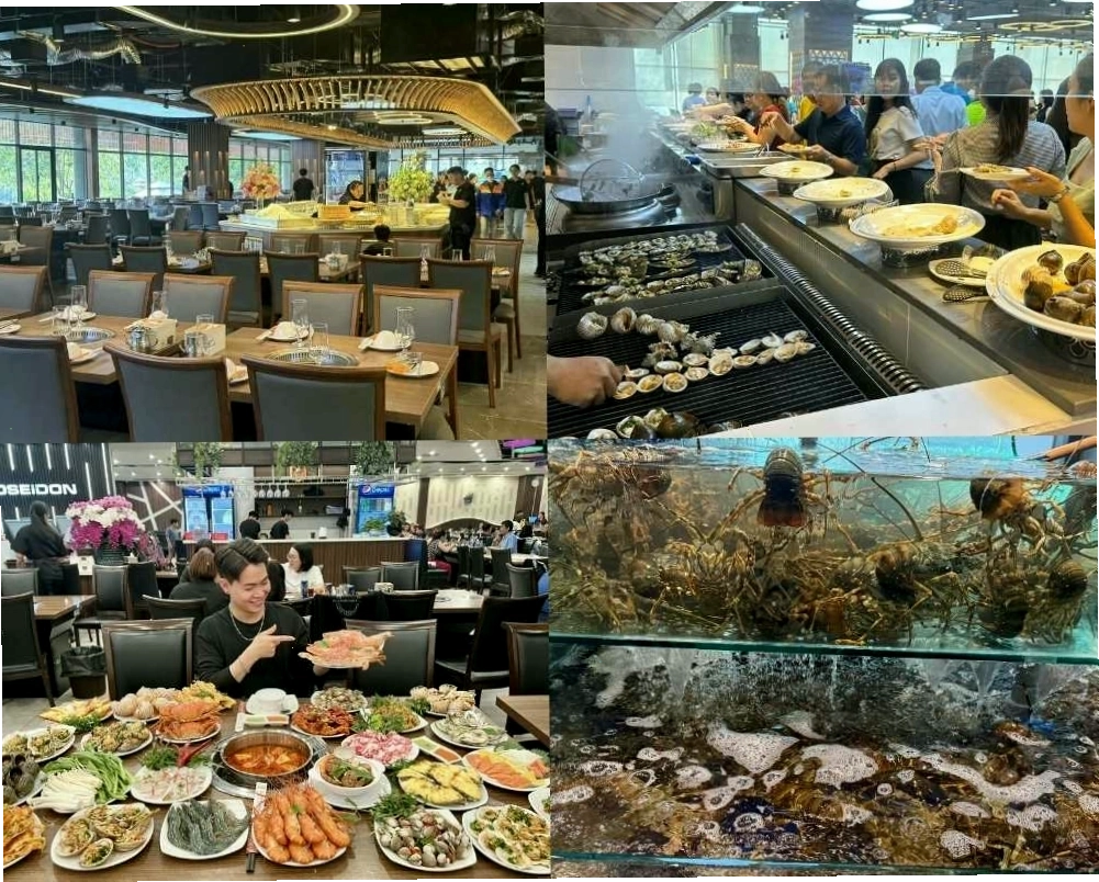Nhà hàng Poseidon, một trong những địa điểm buffet hải sản ngon rẻ TPHCM