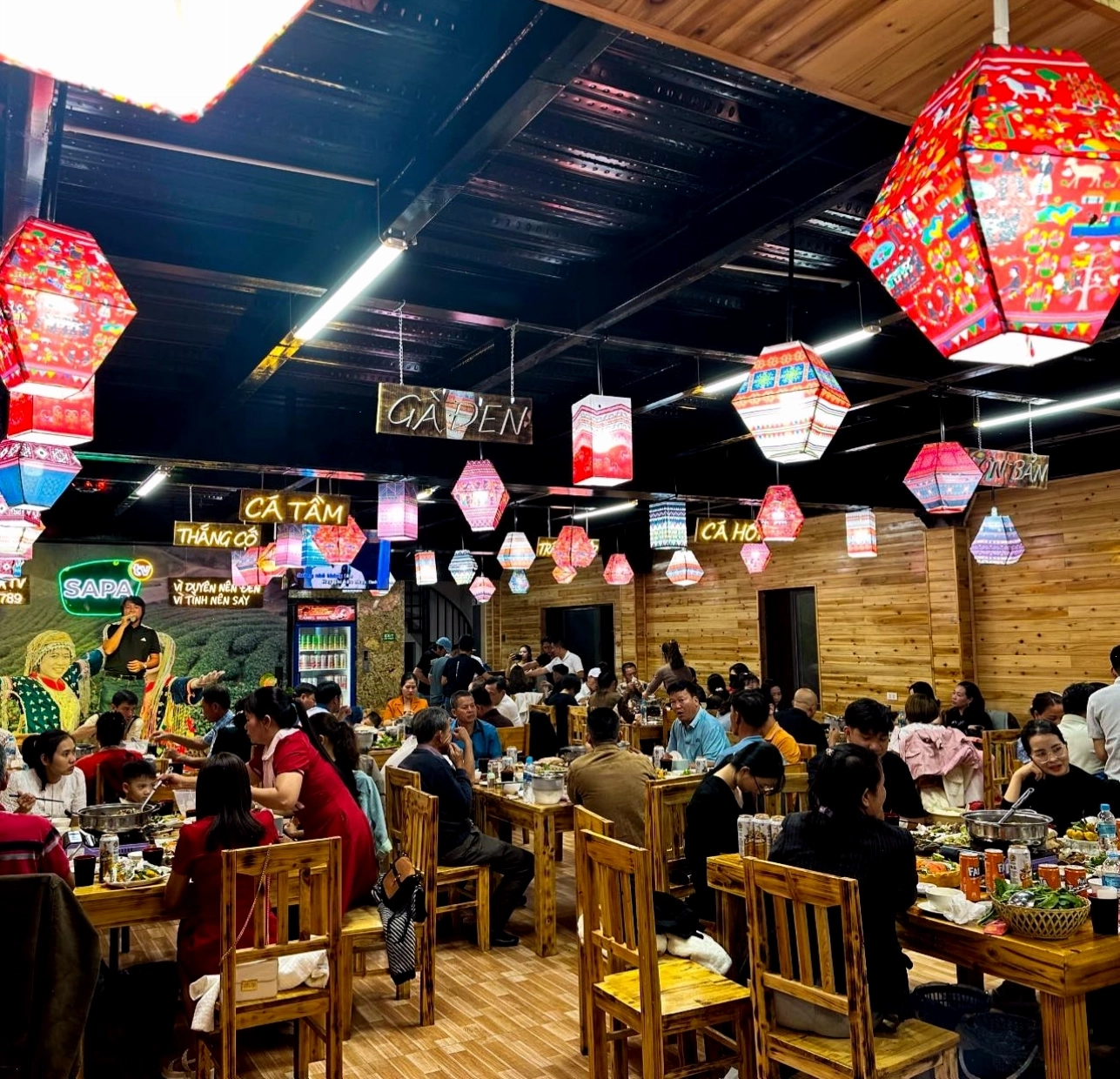 Nhà hàng Sapa TV với diện tích rộng rãi