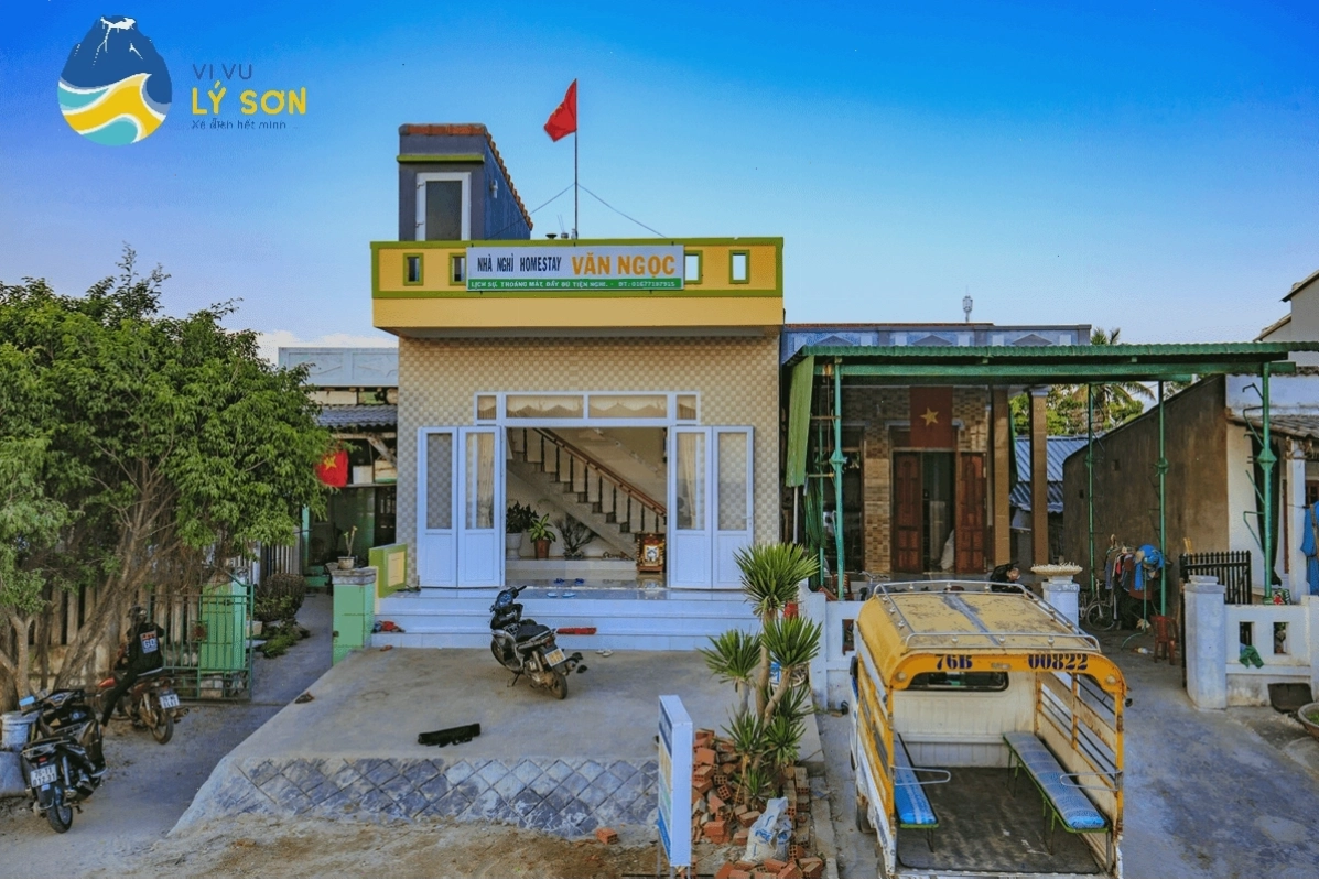 Nhà nghỉ Văn Ngọc Lý Sơn với không gian sạch sẽ, thoáng đãng