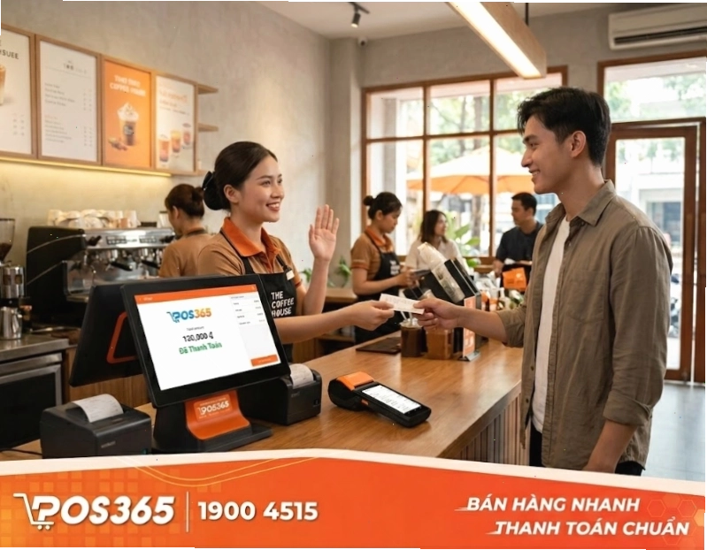 Nhân viên thực hiện thanh toán nhanh gọn và tiễn khách
