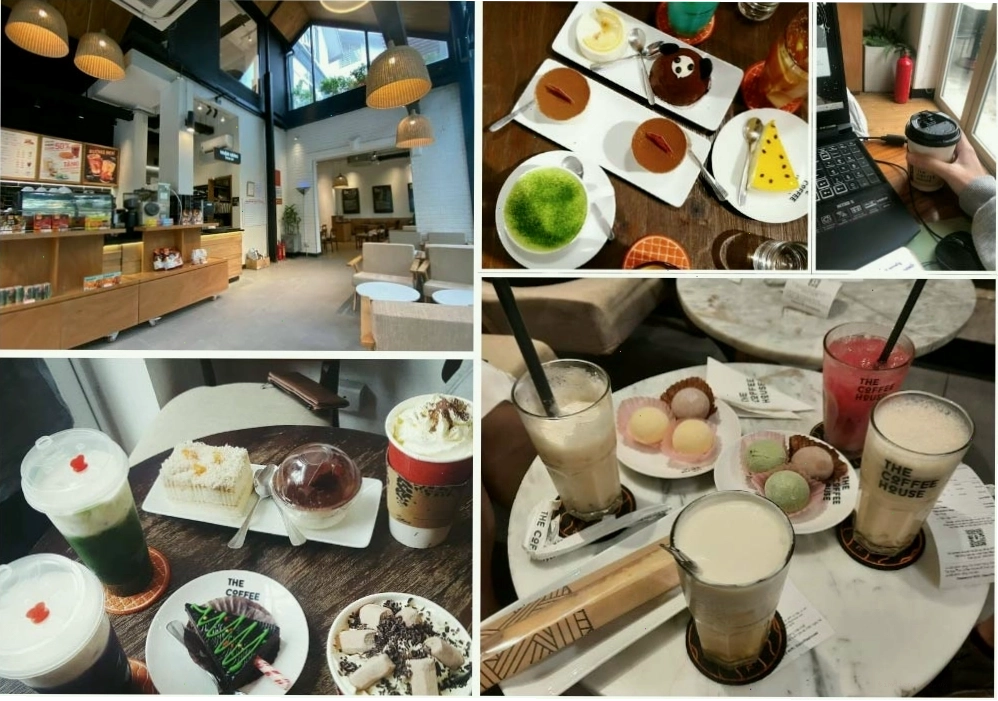Nhiều loại đồ uống và món ăn kèm hấp dẫn được phục vụ tại The Coffee House
