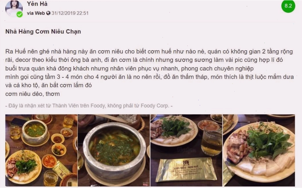 Nhiều món ăn hấp dẫn khác trong thực đơn của nhà hàng Chạn