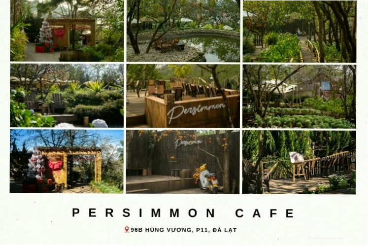 Nhóm bạn trẻ trò chuyện vui vẻ tại một quán cafe phong cách Đà Lạt