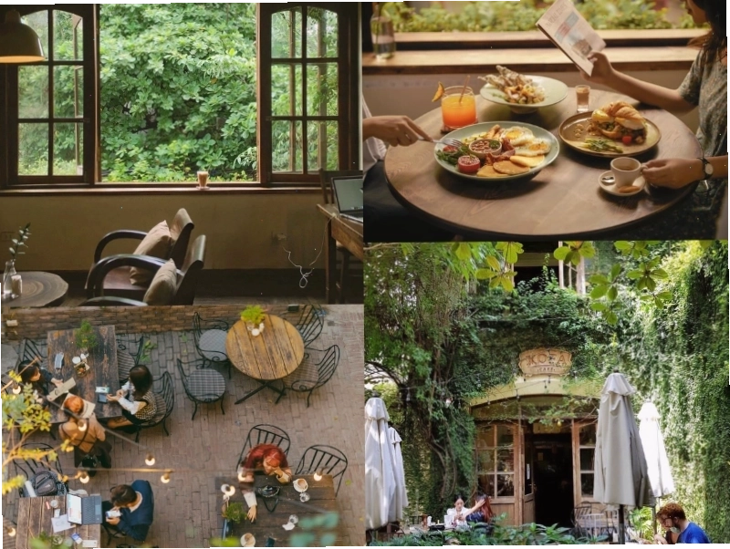 Những góc yên bình tại Xofa Cafe & Bistro với không gian xanh mát