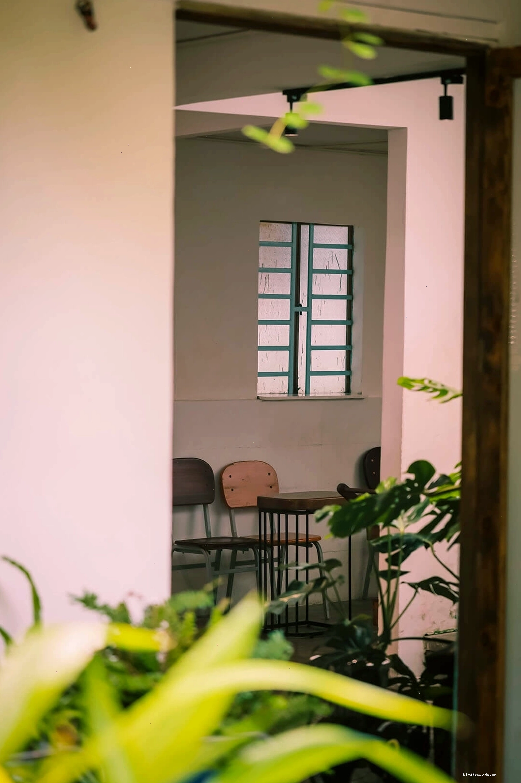 Nội thất gỗ ấm cúng bên trong Àla Cafe Đà Nẵng