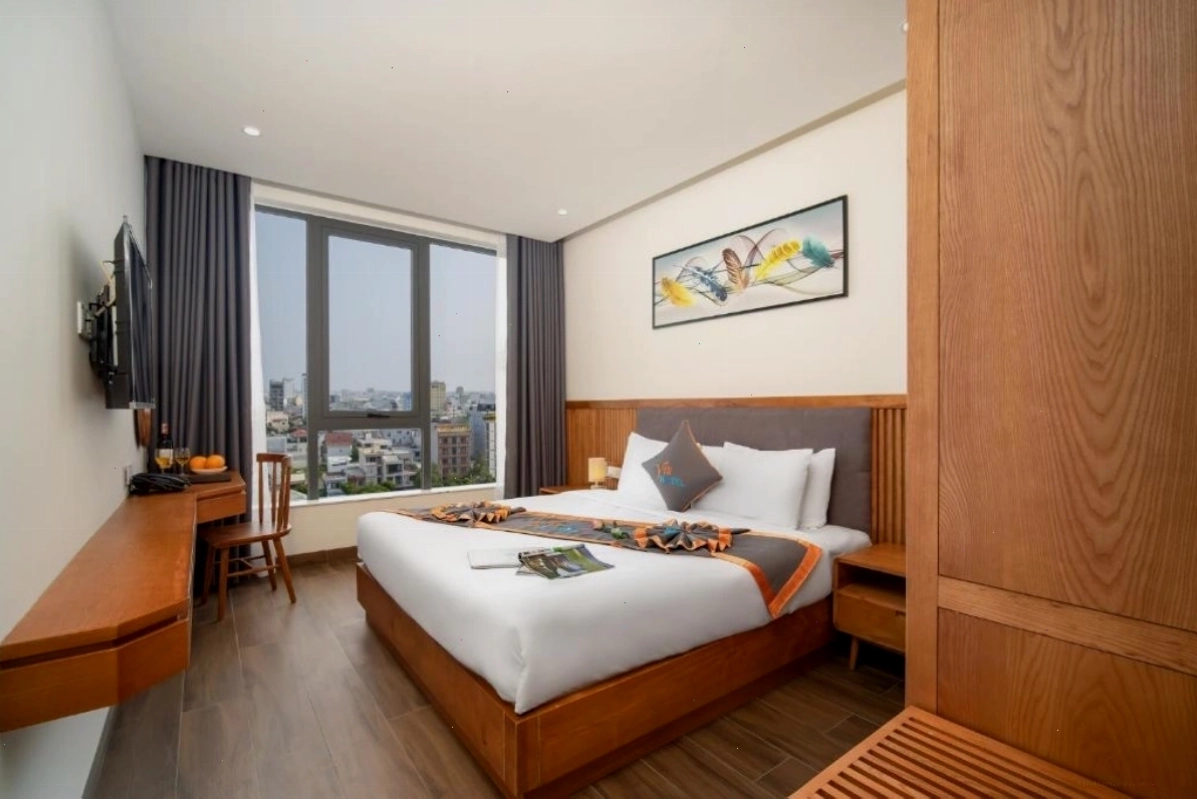 Nội thất phòng Deluxe Giường Đôi tại Yes Hotel Đà Nẵng
