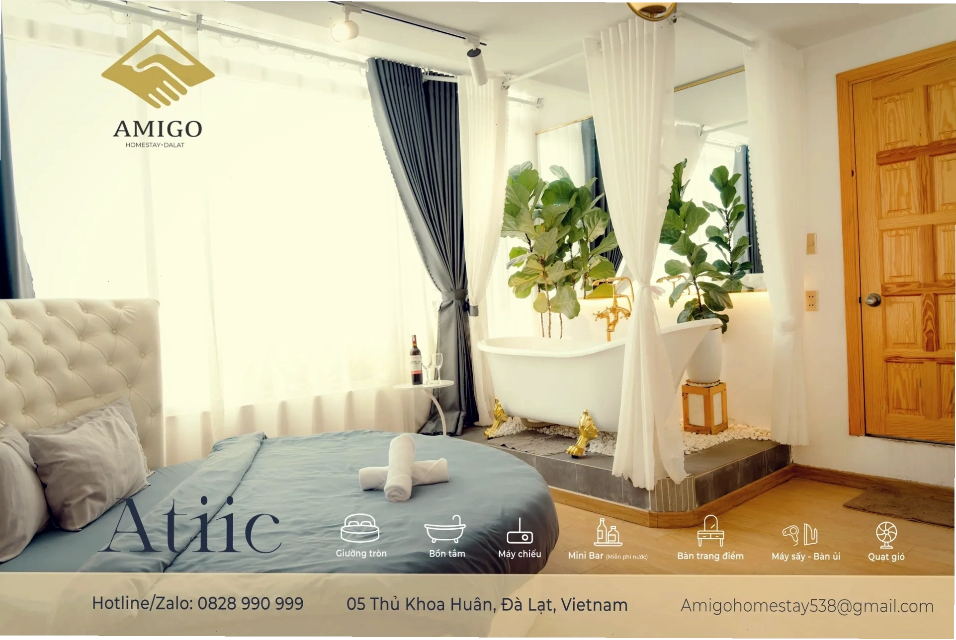 Nội thất phòng Executive Suite tại Amigo Homestay Đà Lạt