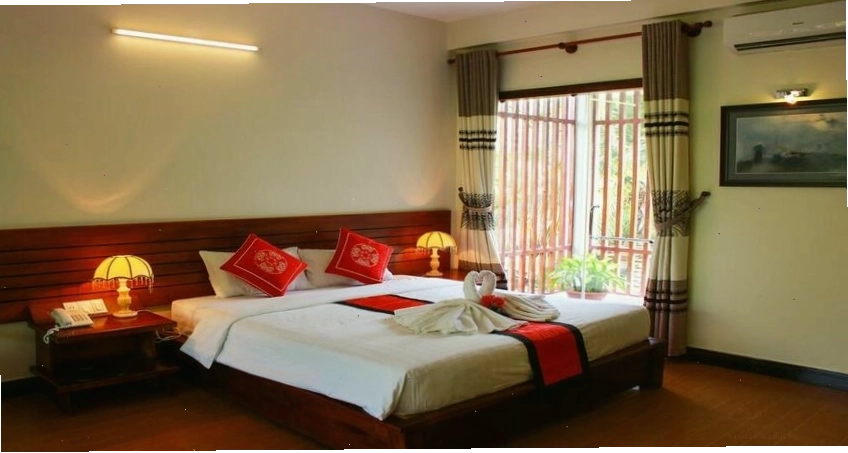 Nội thất phòng nghỉ sang trọng tại Đất Lành Resort