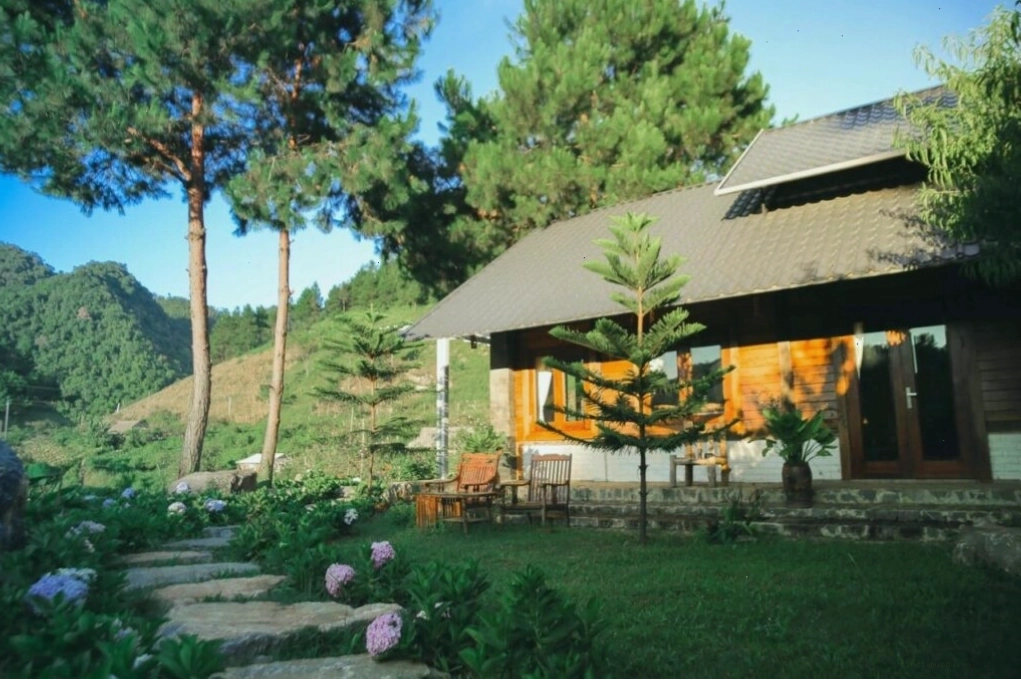 Nội thất sang trọng bên trong một villa Mộc Châu