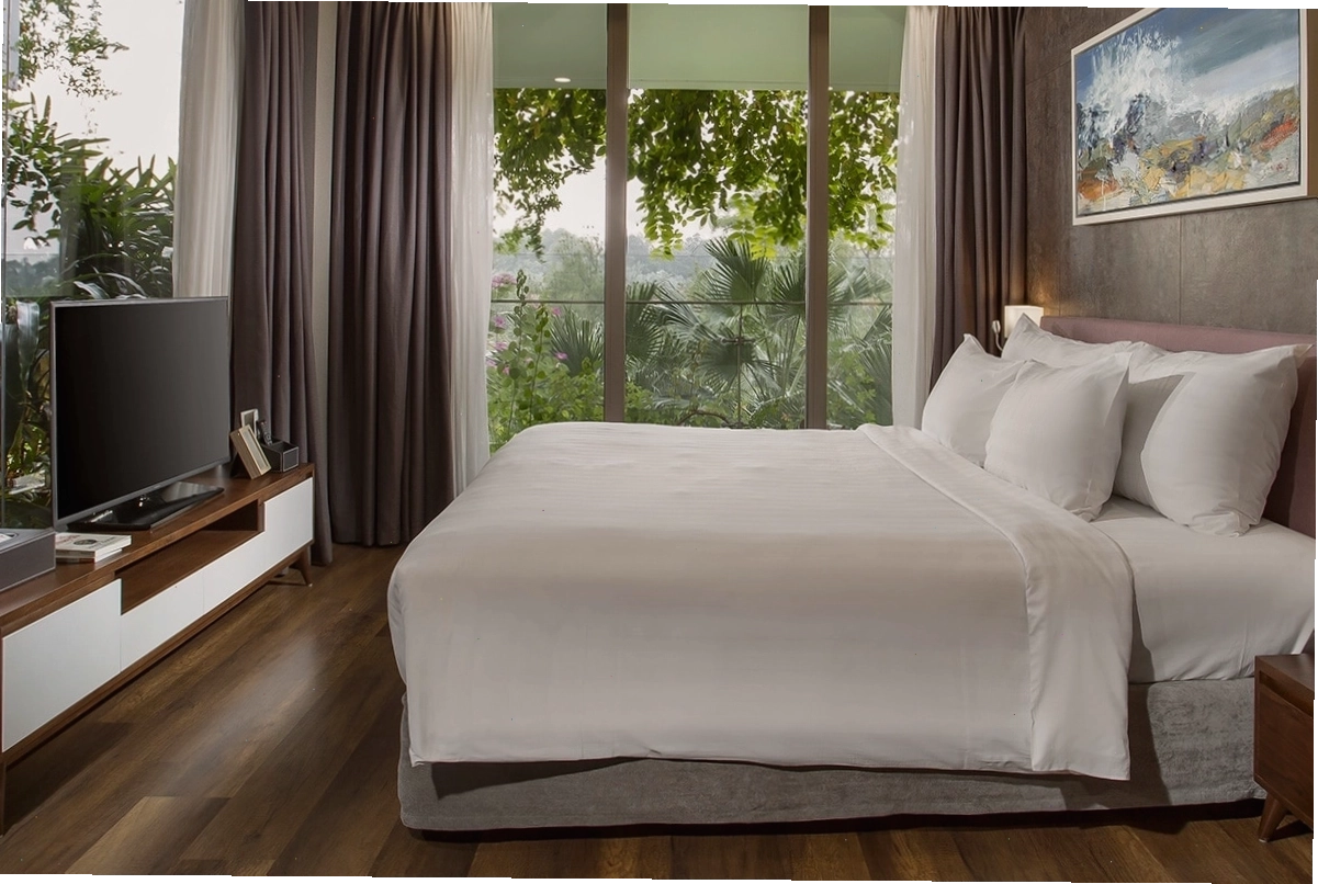 Nội thất sang trọng của Sky Villa 2 phòng ngủ tại Flamingo Đại Lải