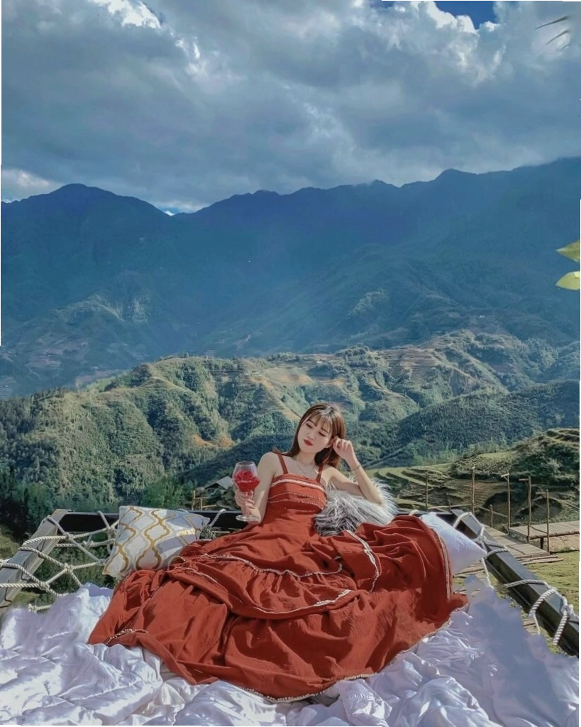 Nội thất tinh tế của một phòng nghỉ tại Secret Garden Homestay Sapa