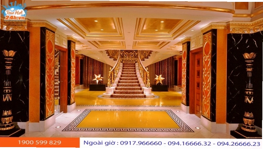 Nội thất xa hoa và tiện nghi trong các phòng suite của khách sạn Burj Al Arab