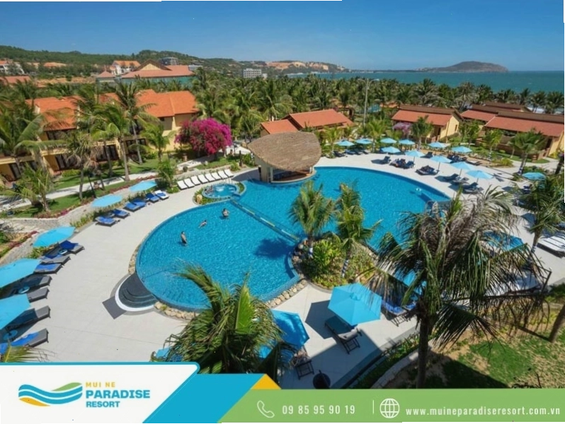 Pandanus Resort Mui Ne có khuôn viên rộng và sân chơi riêng cho trẻ em