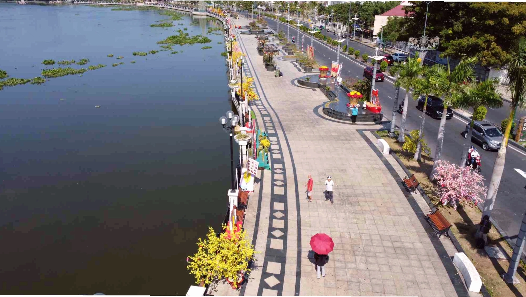 Phố đi bộ Bạch Đằng, một trong những phố đi bộ đẹp nhất tỉnh Bình Dương với view sông Sài Gòn
