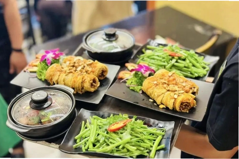Phong cách chế biến cầu kỳ tại Ẩm thực chay Hoa Thiên